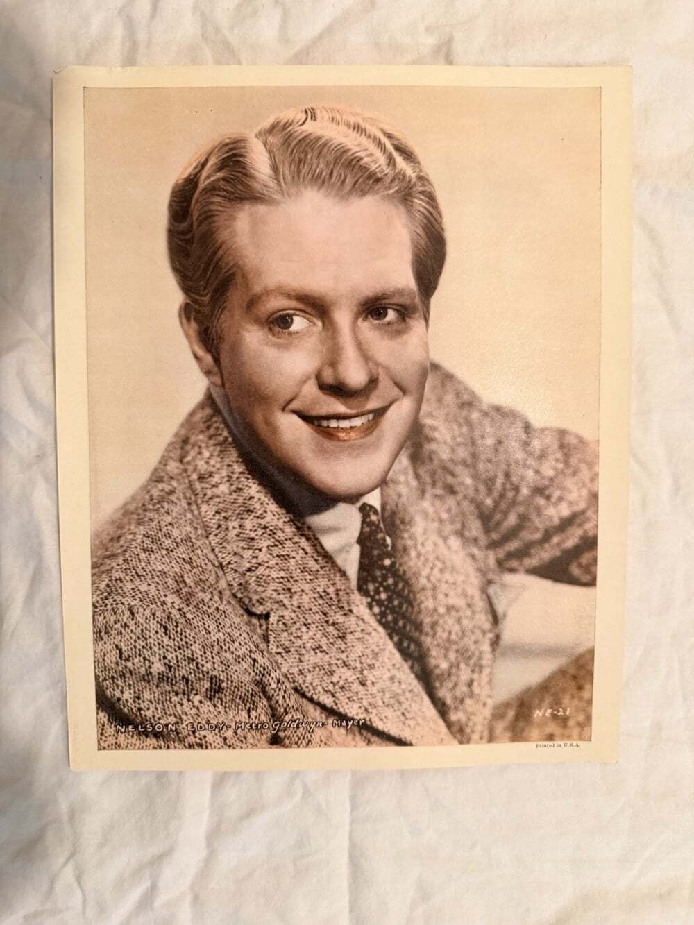 NELSON EDDY Original Vintage 1930s 5x7 MGM Studio AQUATONED Portrait Photo